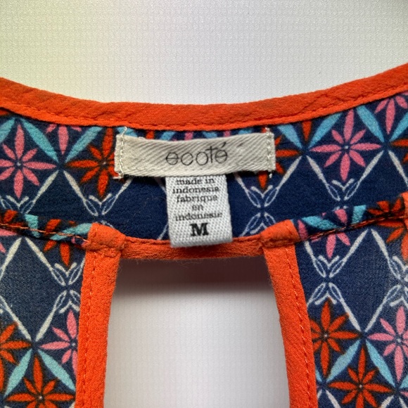 Ecote Urban Outfitters Dress Navy Orange Size M - Picture 5 of 7